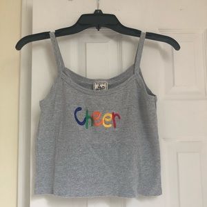 cheer crop tank top